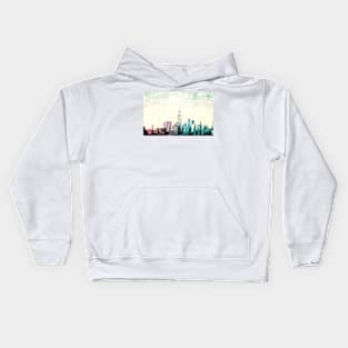 Lower Manhattan (Watercolor) Kids Hoodie